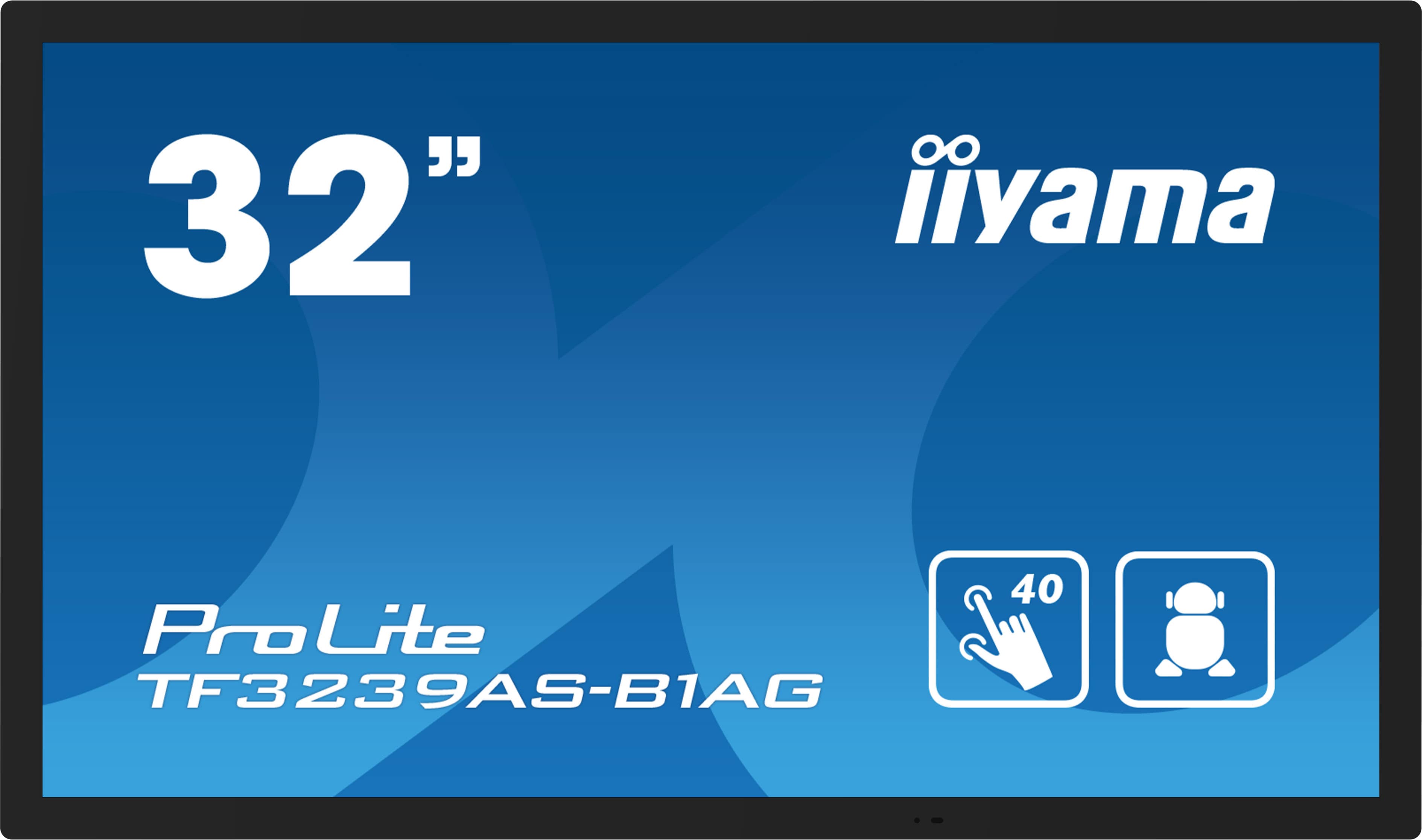 iiyama TF3239AS-B1AG beeldkrant Digitale signage flatscreen 80 cm (31.5") LED 500 cd/m² 2.4K Ultra HD Zwart Touchscreen Type processor Android 24/7 (TF3239AS-B1AG) thumbnail iiyama TF3239AS-B1AG beeldkrant Digitale signage flatscreen 80 cm (31.5") LED 500 cd/m² 2.4K Ultra HD Zwart Touchscreen Type processor Android 24/7 (TF3239AS-B1AG) thumbnail