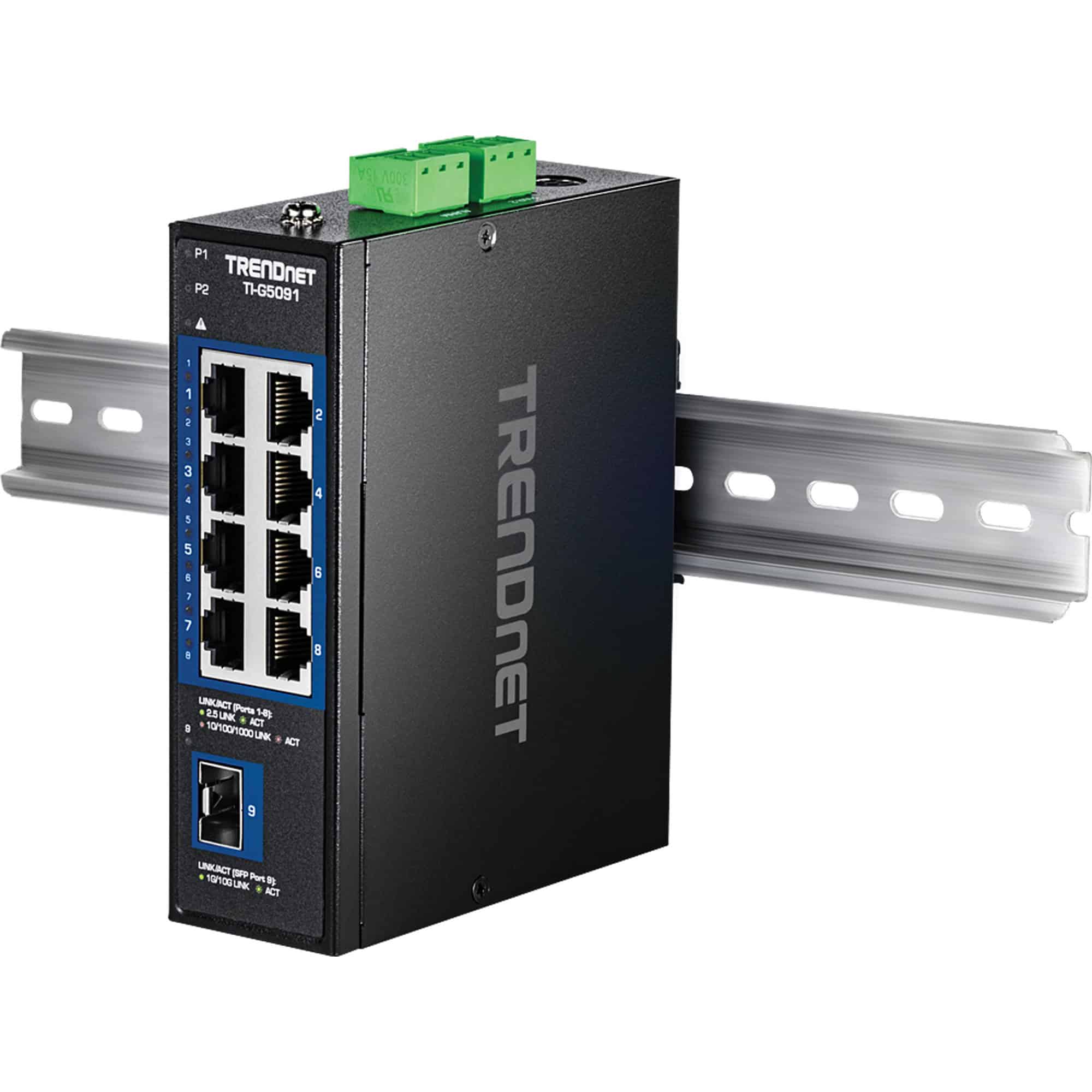 TRENDnet TI-G5091 DIN-Rail Switch 9-Port Industrial 2.5G mit 10G SFP+ Port (TI-G5091) thumbnail