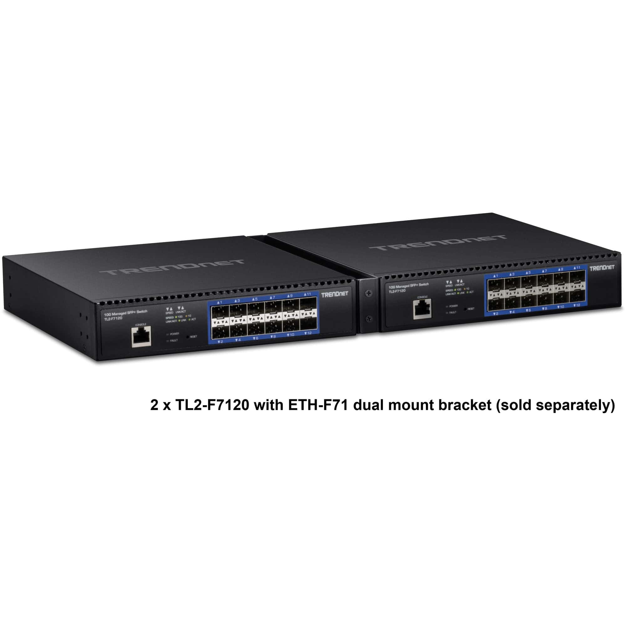 TRENDnet 12-Port 10G Layer 2 Managed SFP+ Switch (TL2-F7120) thumbnail