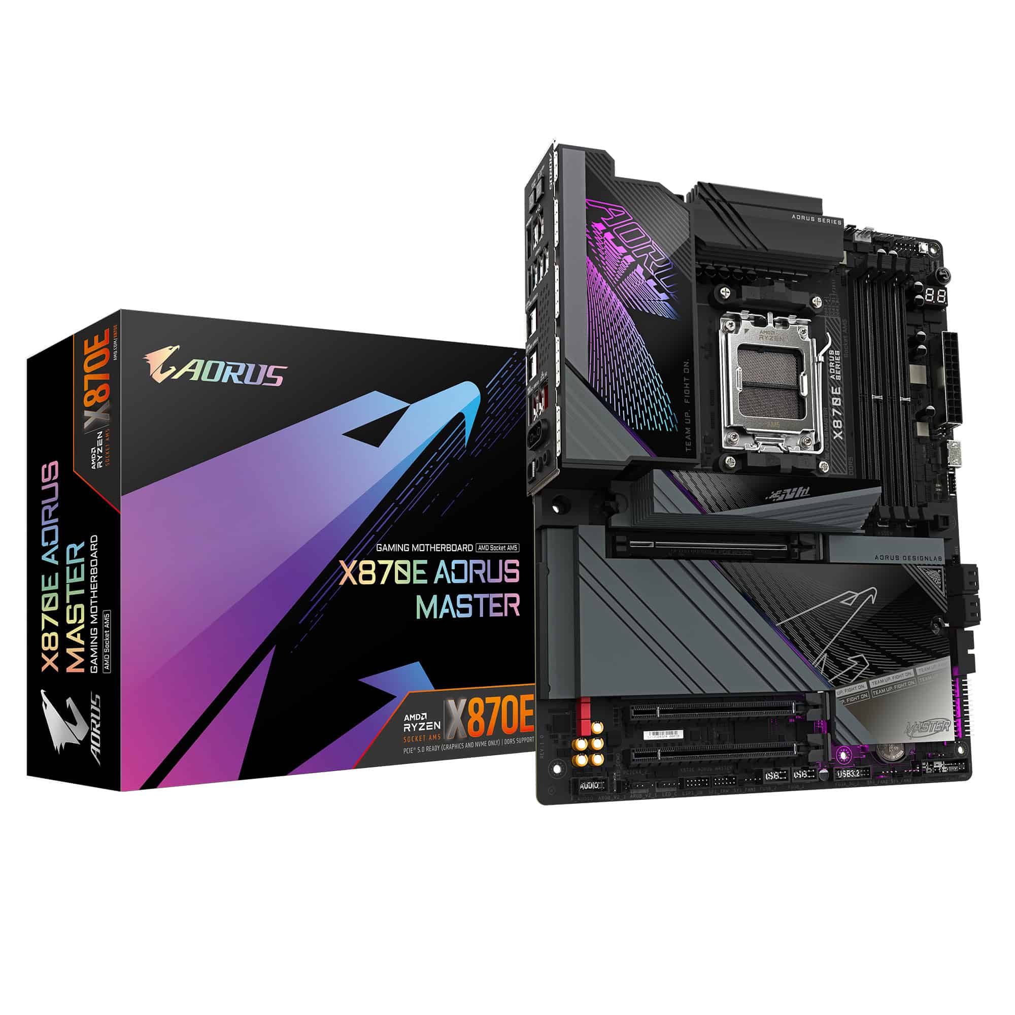 GIGABYTE X870E AORUS MASTER moederbord AMD X870 Socket AM5 ATX (X870E AORUS MASTER) thumbnail