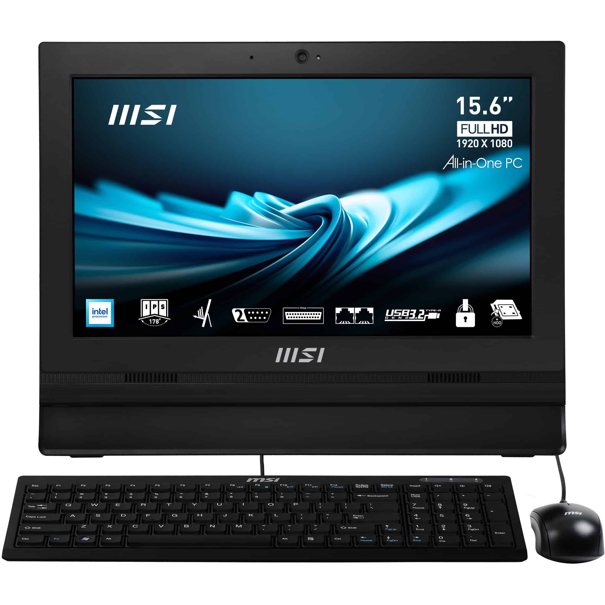 MSI Pro AP162T ADL-019DE Intel® N N100 39,6 cm (15.6") 1920 x 1080 Pixels Touchscreen Alles-in-één-pc 4 GB DDR4-SDRAM 128 GB SSD Windows 11 Pro Wi-Fi 5 (802.11ac) Zwart (00A60211-019) thumbnail
