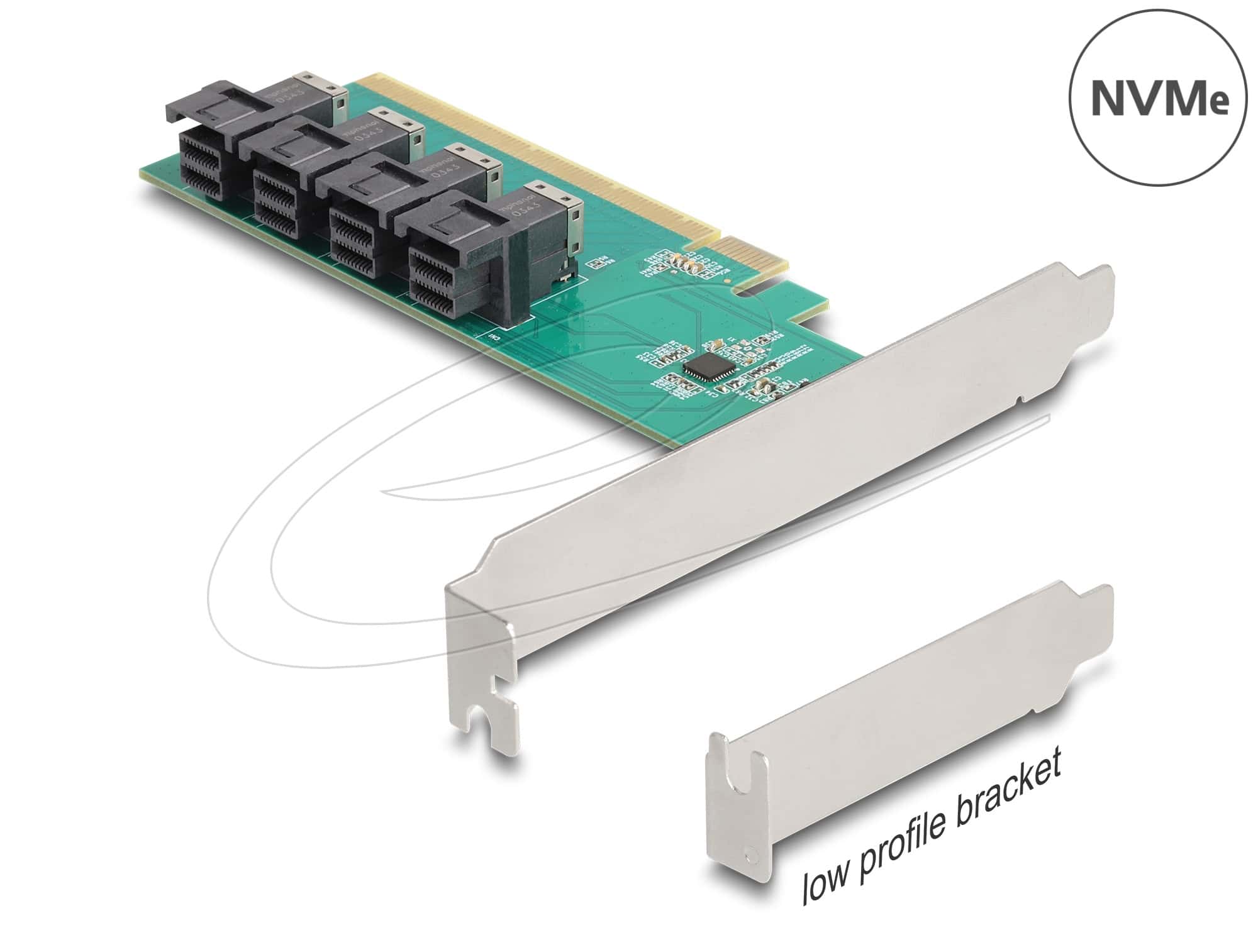DELOCK PCI Express x16 Karte zu 4 int. SSF-8643 NVMe Bifurc. (90777) thumbnail