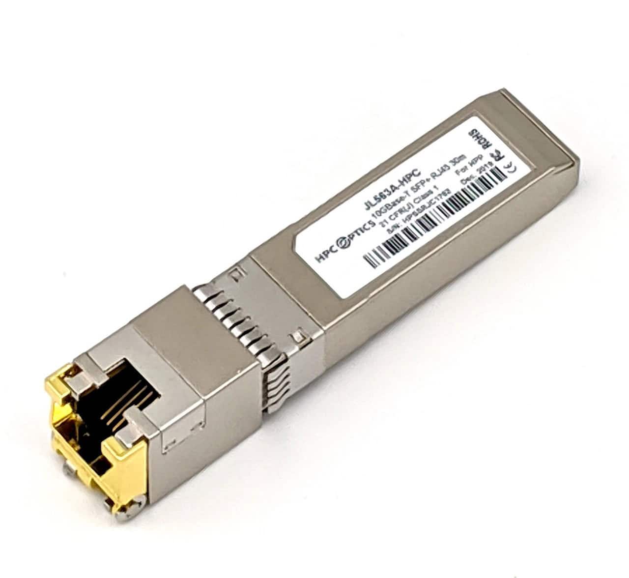 HPE Aruba Networking 10GBASE-T SFP+ RJ45 30m Cat6A Transceiver (JL563C) thumbnail