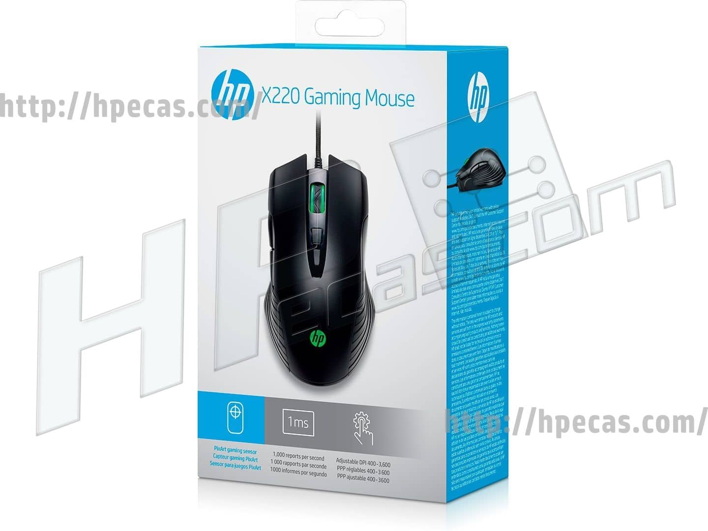 HP SPS-HP X220 BACKLIT GAMING MOUSE (L78255-001) thumbnail