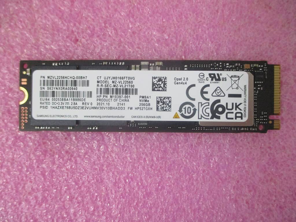 HP SKO-SSD 256G PCIE-4X4 2280 SED TLC M.2 (M52029-003) thumbnail