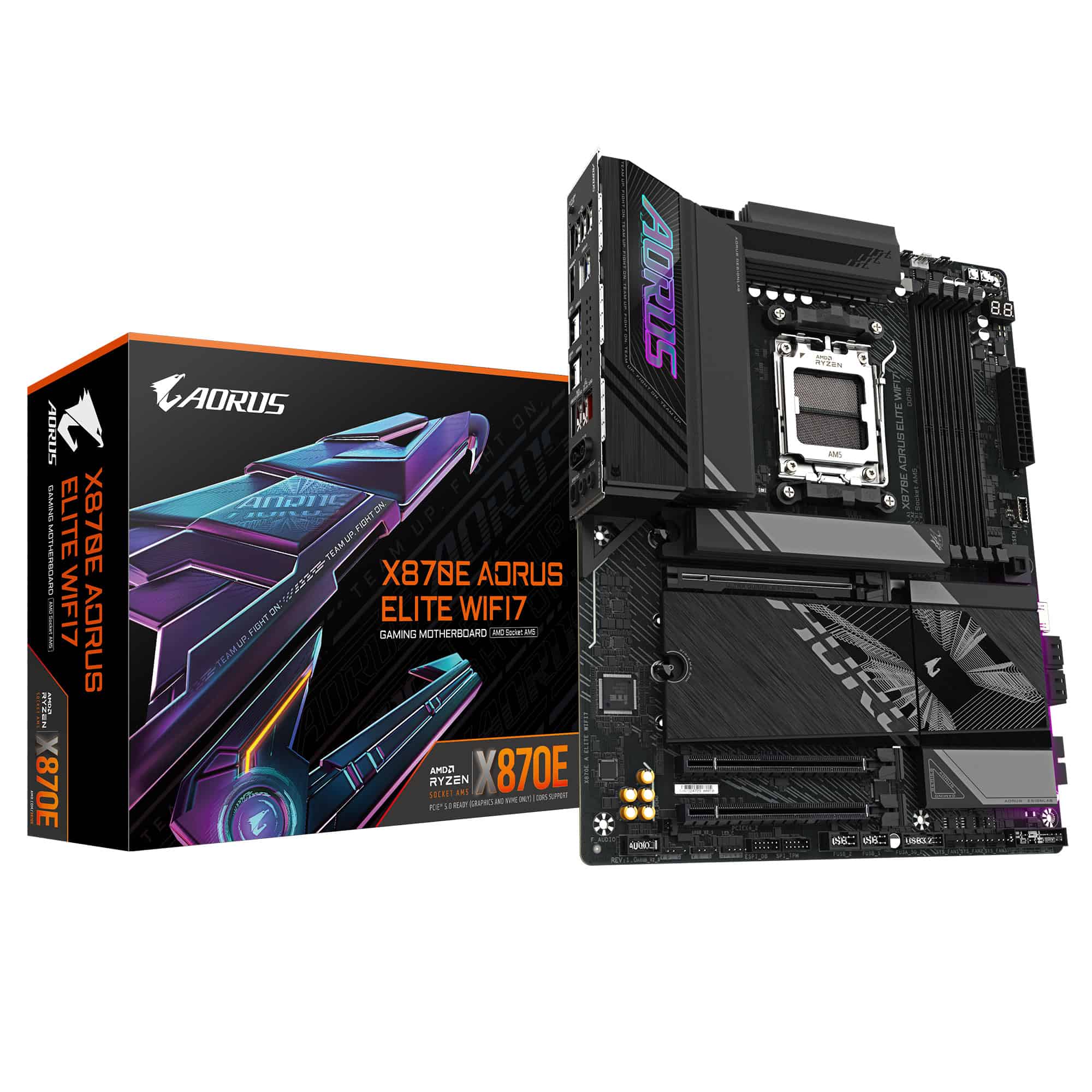 GIGABYTE X870E AORUS ELITE WIFI7 AMD X870E Socket AM5 ATX (X870E A ELITE WIFI7) thumbnail