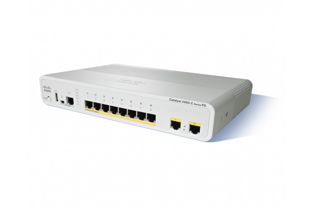 Cisco Catalyst 2960C PD Switch 8 FE, 2 x 1G, LAN Base (WS-C2960CPD8TTL-RF) thumbnail