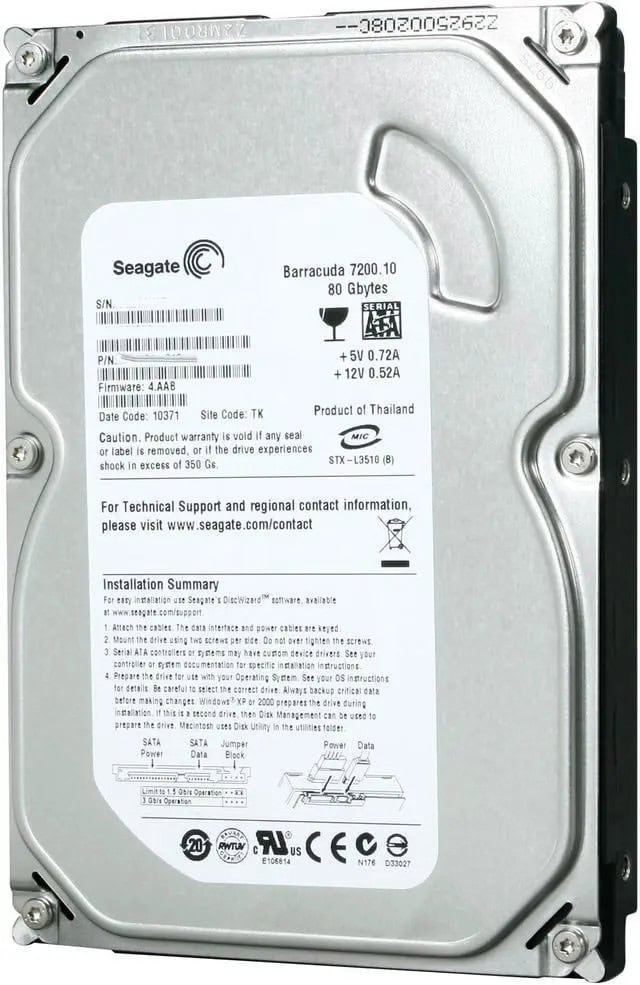 HP Harddisk 40GB 3,5 SATA  4730MFP (ST380815AS) thumbnail