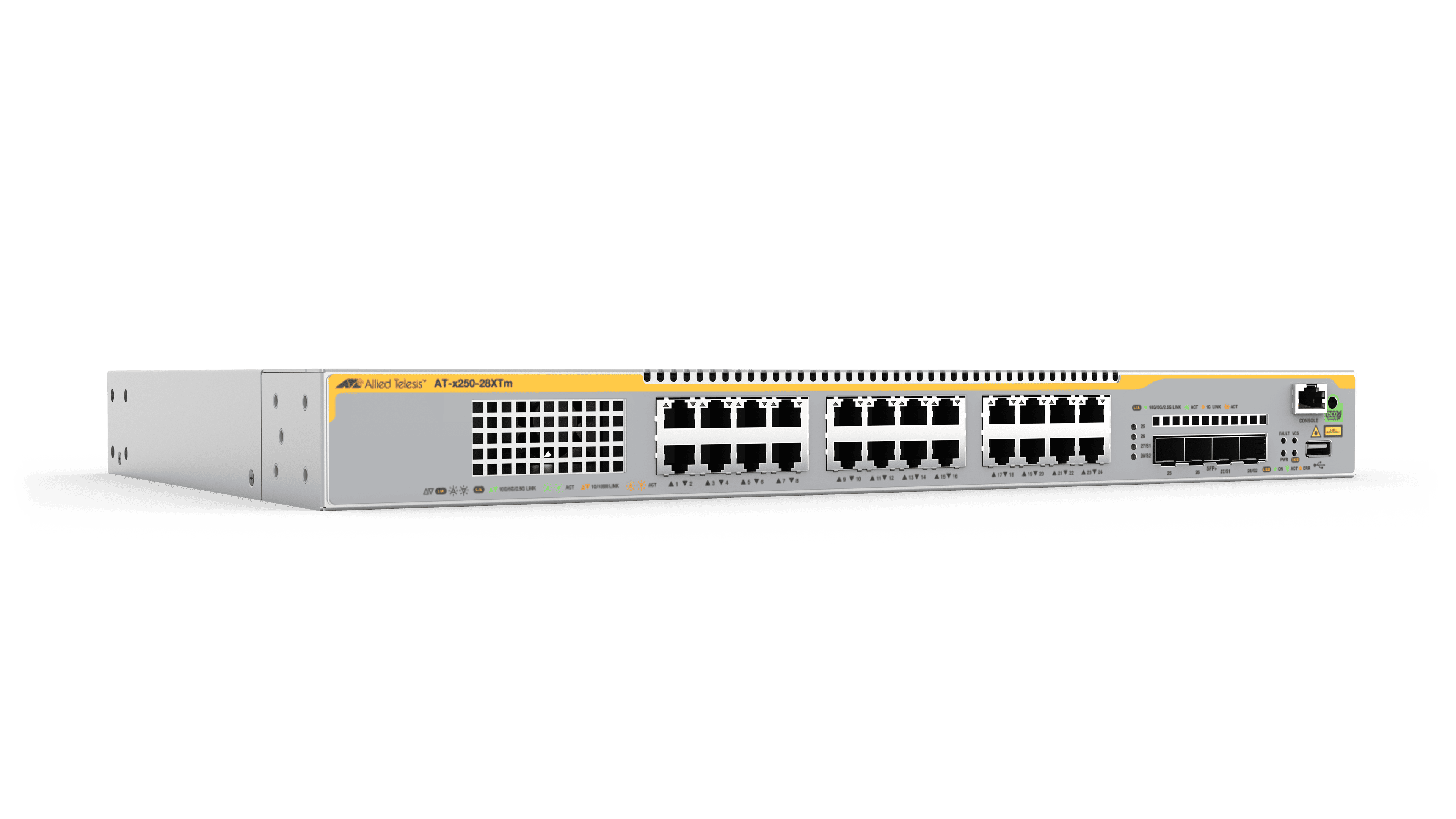 Allied Telesis This price is only for a budgetary purpose 10 Gigabit Layer 3 Lite Stackable Switch 24x 100M/1/2.5/5/10G 4x SFP+  (AT-X250-28XTM-50) thumbnail