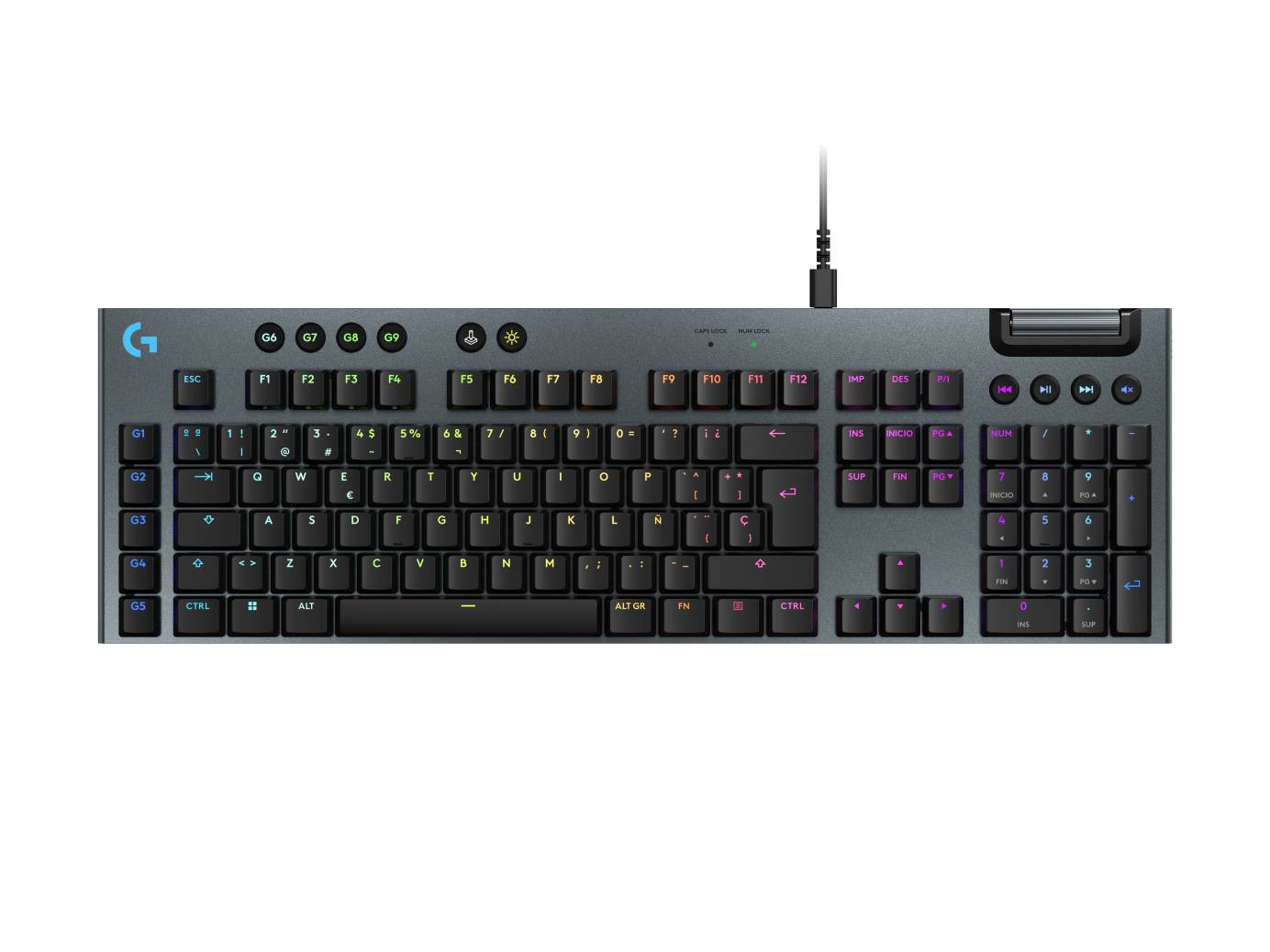 Logitech G915 X Wired Gaming Keyboard - BLACK - FRA - EMEA28i-935 G915 X Low Profile Wired Gaming Keyboard - BLACK - FRA - EMEA2 (920-012939) thumbnail