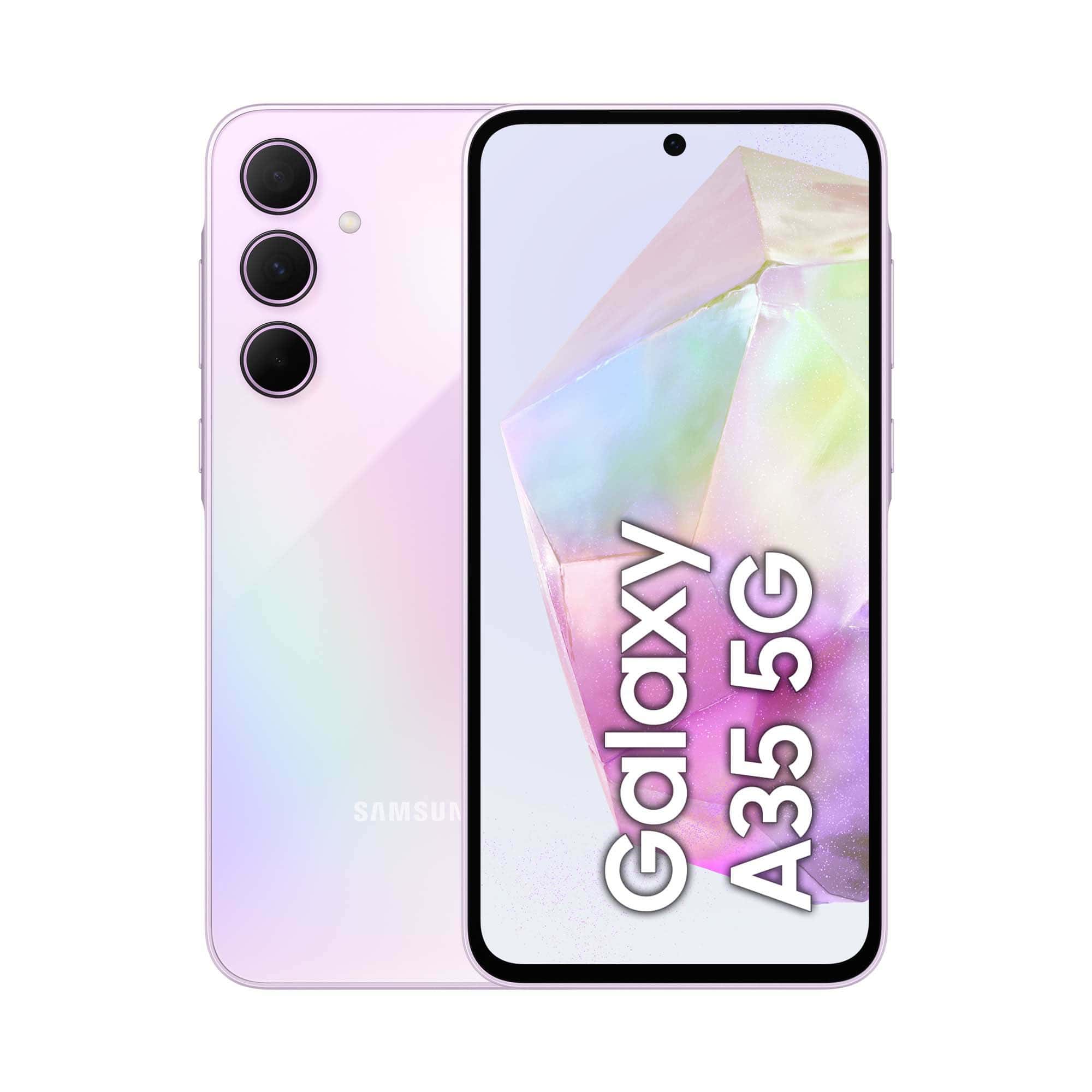 Samsung Galaxy A35 5G 16,8 cm (6.6) Hybride Dual SIM Android 14 USB Type-C 8 GB 256 GB 5000 mAh Lila (SM-A356BLVGEUE) thumbnail Samsung Galaxy A35 5G 16,8 cm (6.6) Hybride Dual SIM Android 14 USB Type-C 8 GB 256 GB 5000 mAh Lila (SM-A356BLVGEUE) thumbnail