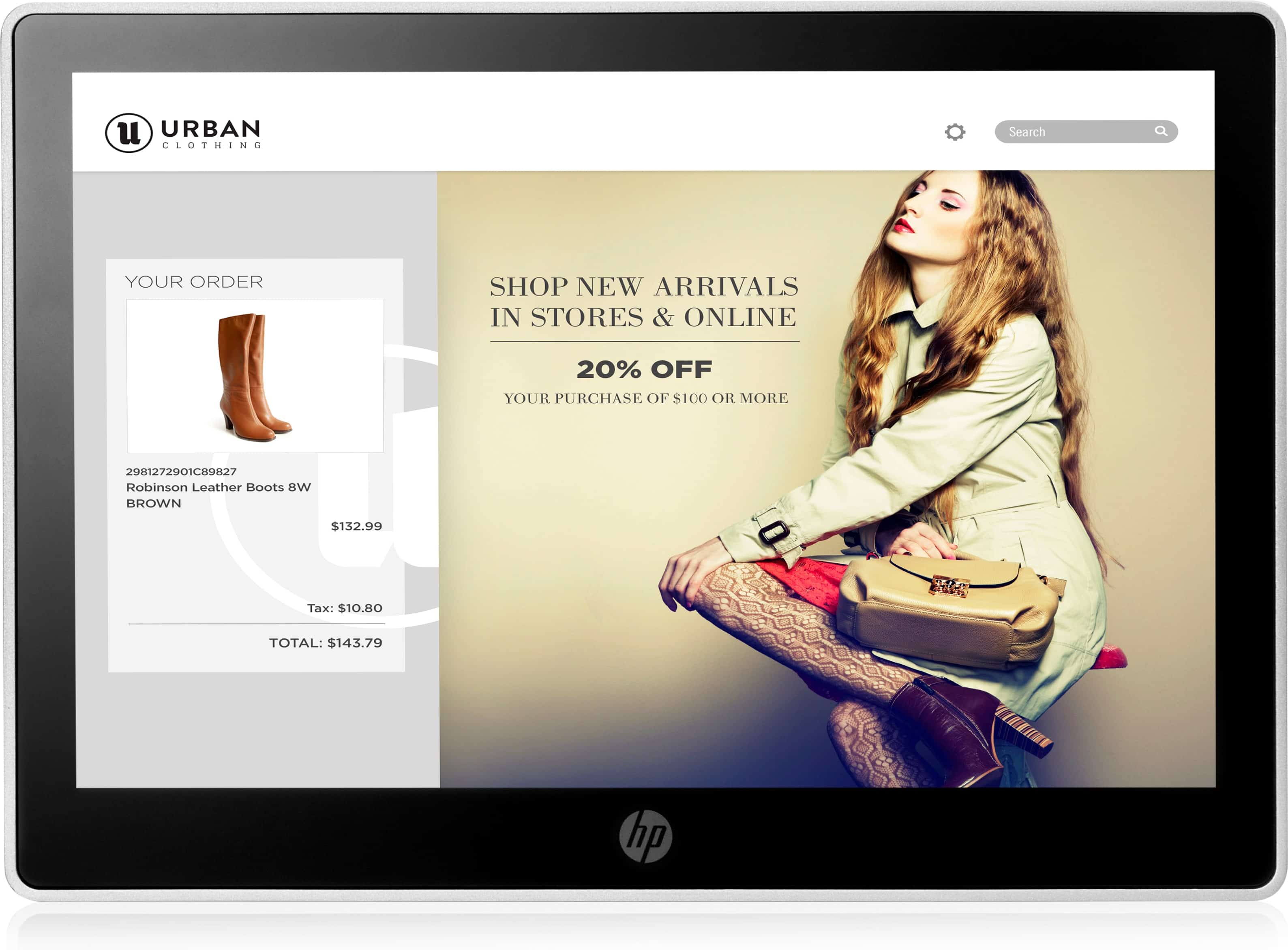 HP L7010t 10,1-inch retail touchmonitor (T6N30AA#ABB) thumbnail