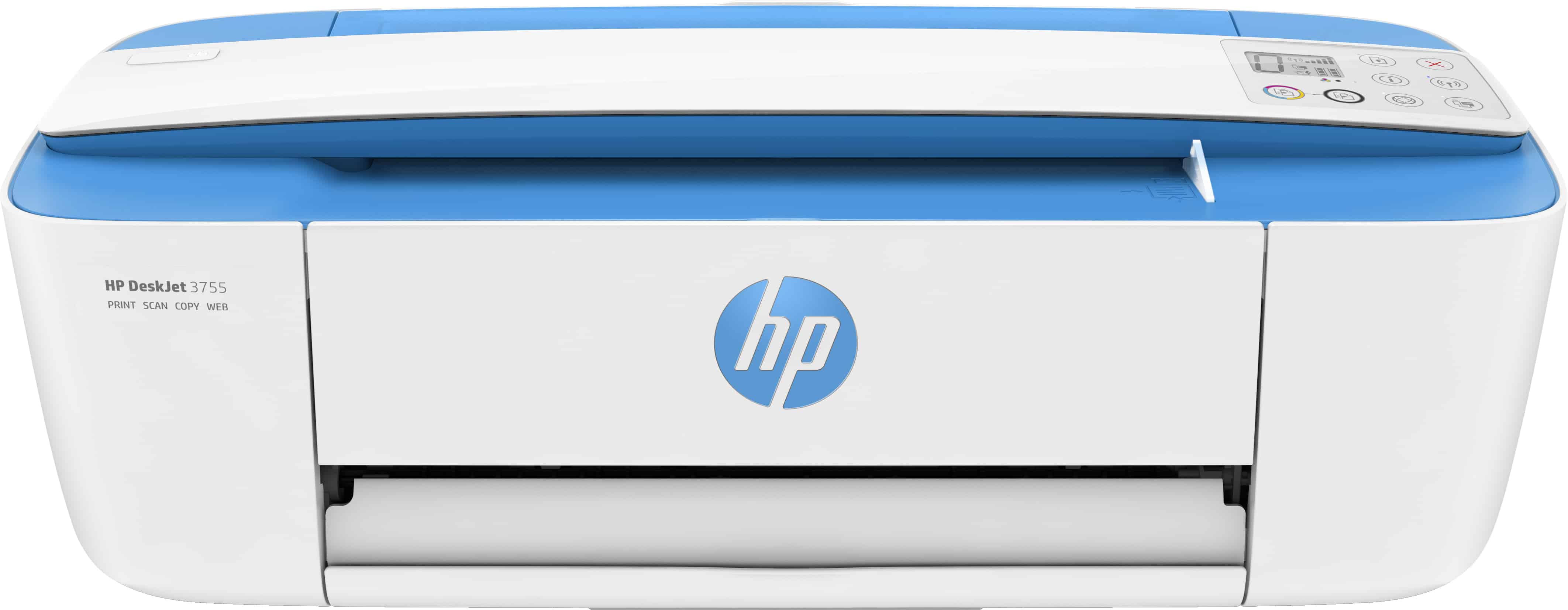HP DeskJet 3750 All-in-One printer, Home, Afdrukken, kopiëren, scannen, draadloos, Scans naar e-mail/pdf; Dubbelzijdig printen (T8X12B#629) thumbnail