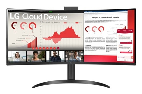 LG 34CR651N-6P All-in-One PC/workstation Intel® Pentium® Silver N6005 86,4 cm (34") 3440 x 1440 Pixels All-in-One thin client 8 GB DDR4-SDRAM 16 GB eMMC Wi-Fi 6 (802.11ax) Zwart (34CR651N-6P.AEU) thumbnail