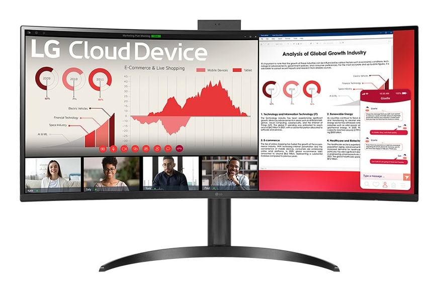 LG 34CR651W-BP All-in-One PC/workstation Intel® Pentium® Silver N6005 86,4 cm (34") 3440 x 1440 Pixels All-in-One thin client 8 GB DDR4-SDRAM 256 GB SSD Windows 10 IoT Enterprise LTSC Wi-Fi 6 (802.11ax) Zwart (34CR651W-BP.AEU) thumbnail