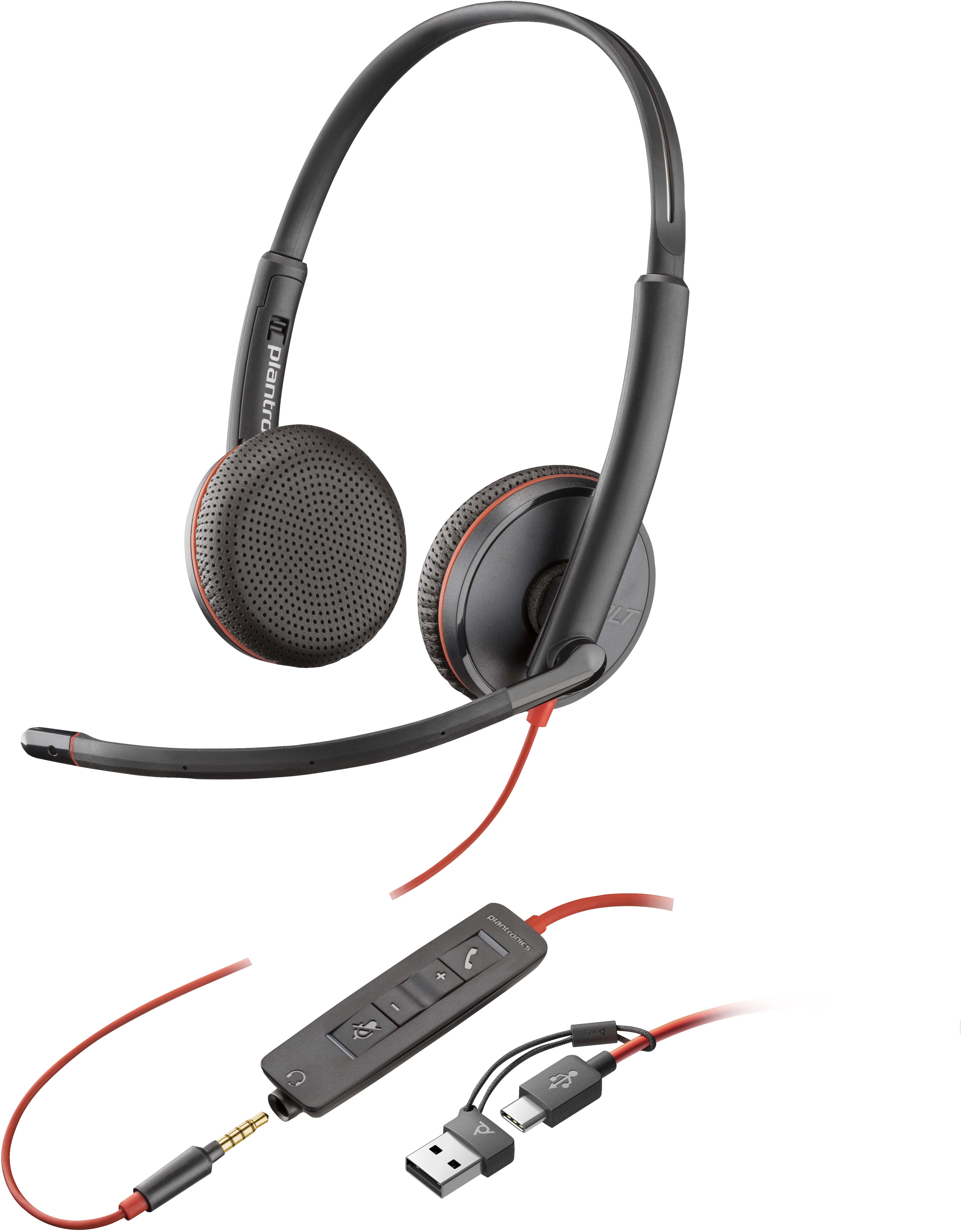 POLY Blackwire 3225 Stereo USB-C Headset + 3,5 mm plug + USB-C/A adapter (8X229AA) thumbnail
