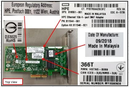 HP SPS-PCA NIC G3 4P BASE-T X710-T4L Sp Adp (P35170-001) thumbnail