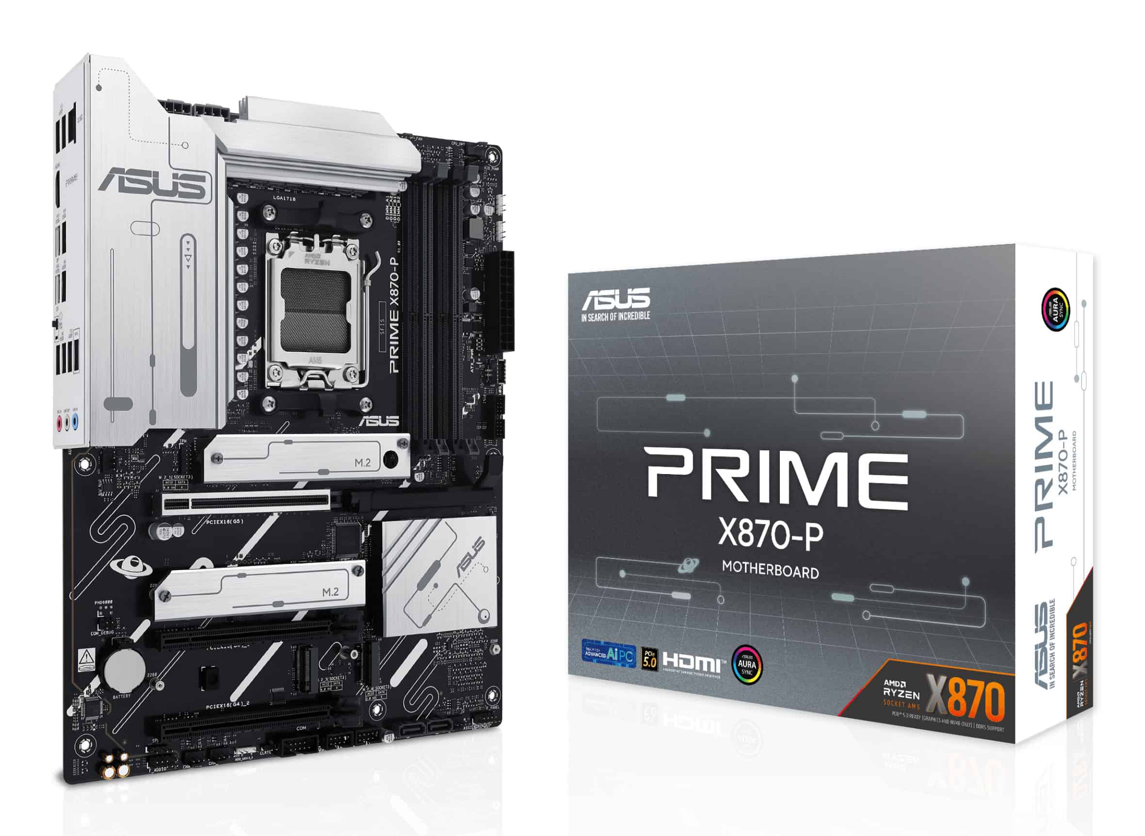ASUS PRIME X870-P AMD X870 Socket AM5 ATX (90MB1IT0-M0EAY0) thumbnail