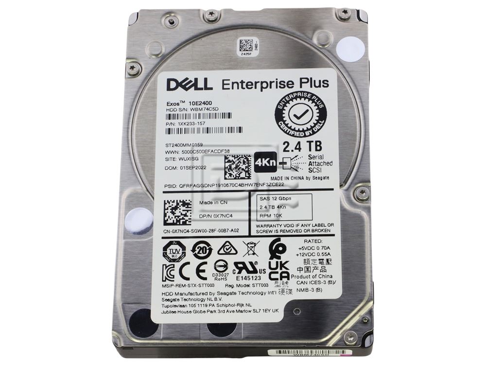 Dell 2.4TB 10K SAS HDD (1D0F5-RFB) thumbnail
