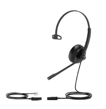 Yealink YHS34 Headset Bedraad Hoofdband Kantoor/callcenter Zwart (YHS34MONO) thumbnail
