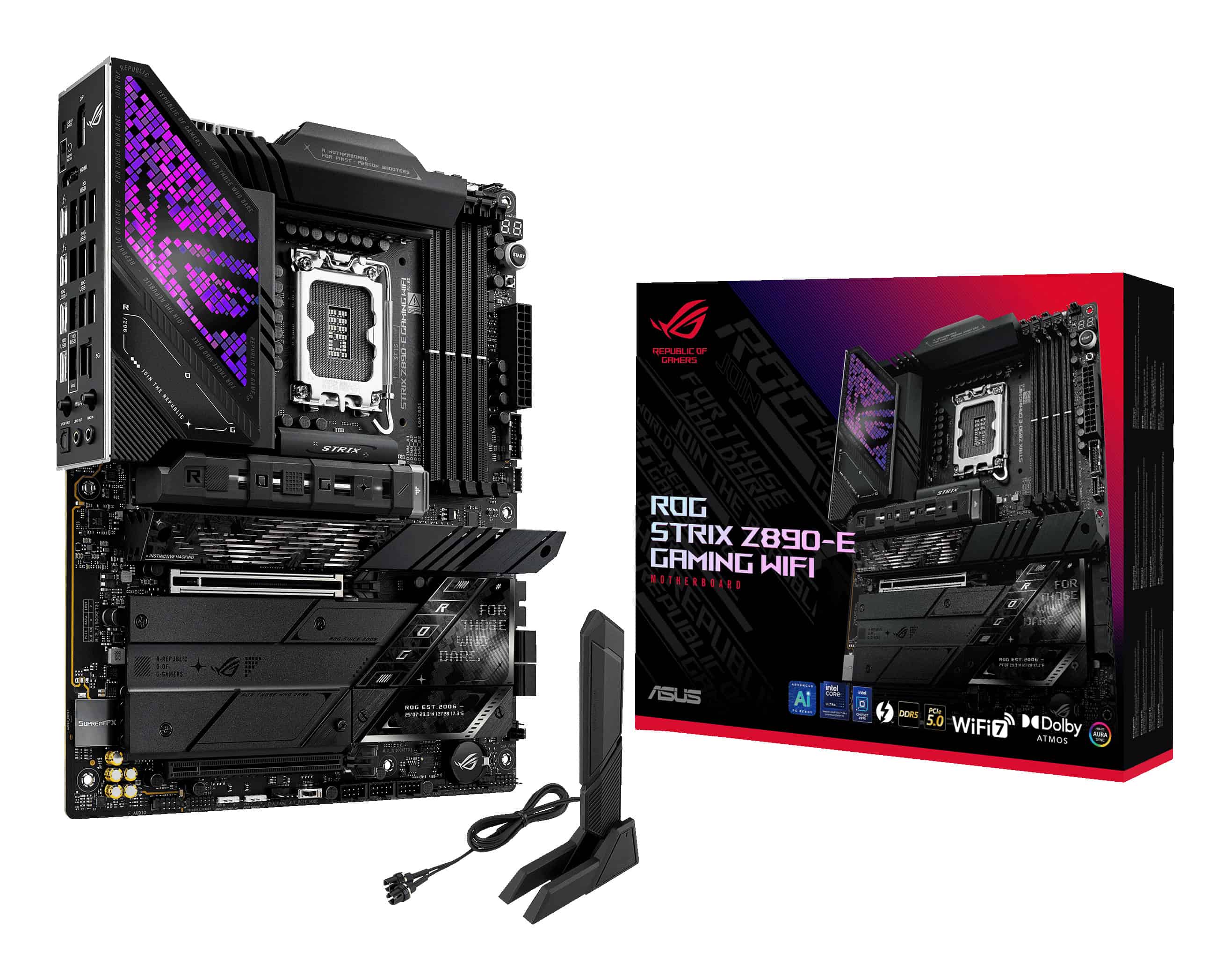 ASUS ROG STRIX Z890-E GAMING WIFI Intel Z890 LGA 1851 (Socket V1) ATX (90MB1IM0-M0EAY0) thumbnail