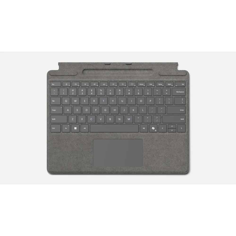 Microsoft Surface Pro 10/11/FB Keyboard + Copilot Taste - Alcantara Platin (8XB-00190) thumbnail