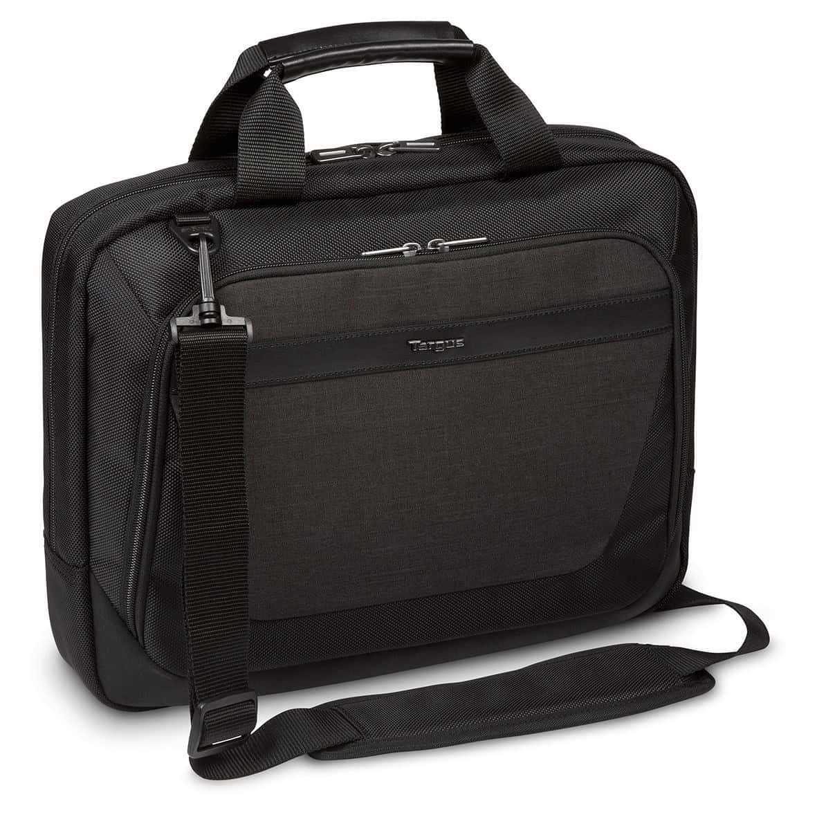 Targus TBT913EU laptoptas 35,6 cm (14") Aktetas Zwart, Grijs (TBT913GL) thumbnail