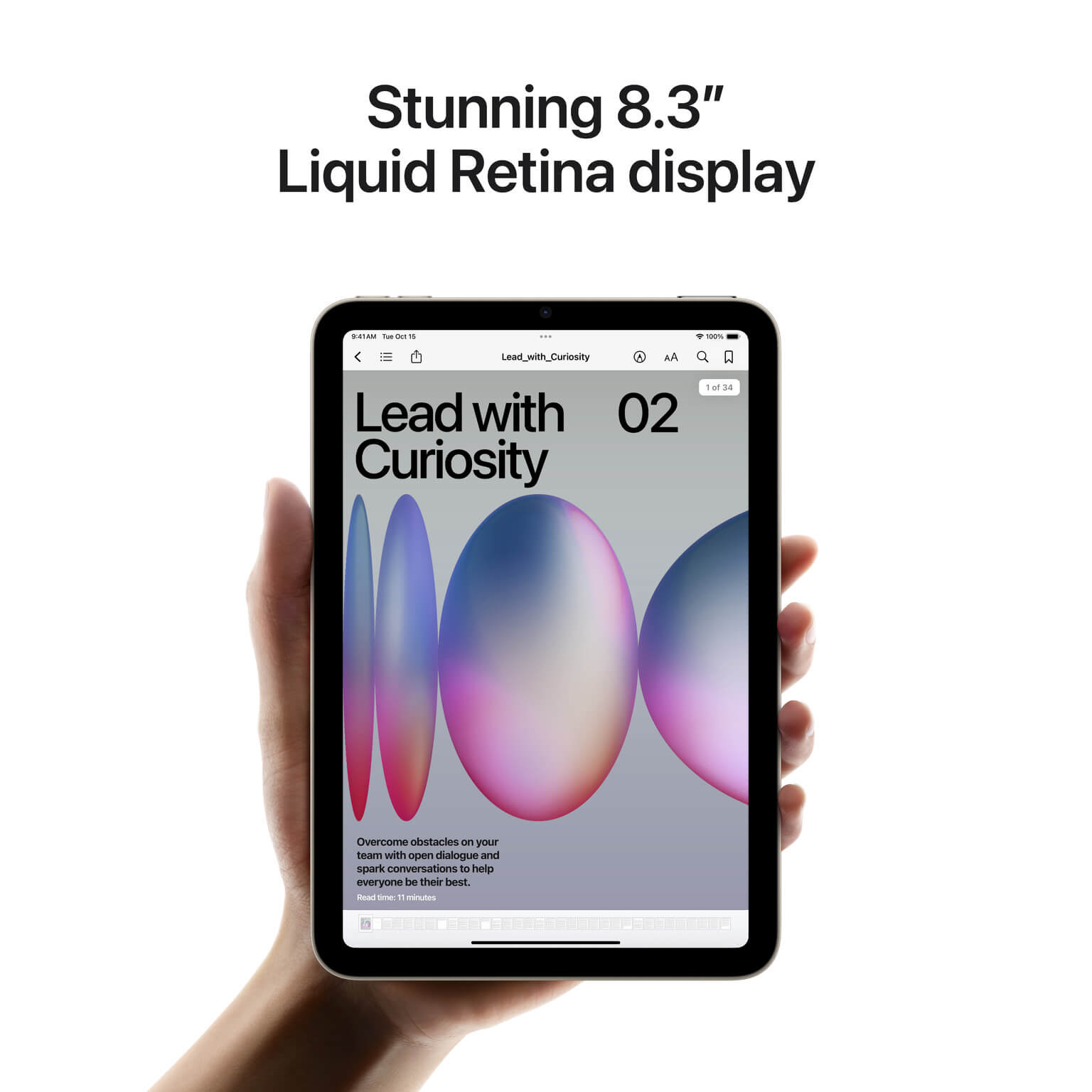 Apple iPad Mini Wi-Fi 256GB Starlight (MXND3NF/A) thumbnail