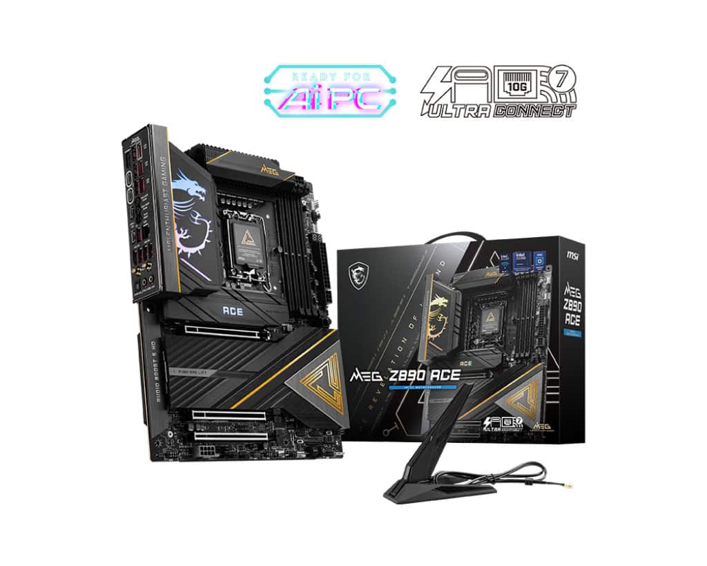 MSI MEG Z890 ACE moederbord Intel Z890 LGA 1851 (Socket V1) ATX (7E22-001R) thumbnail