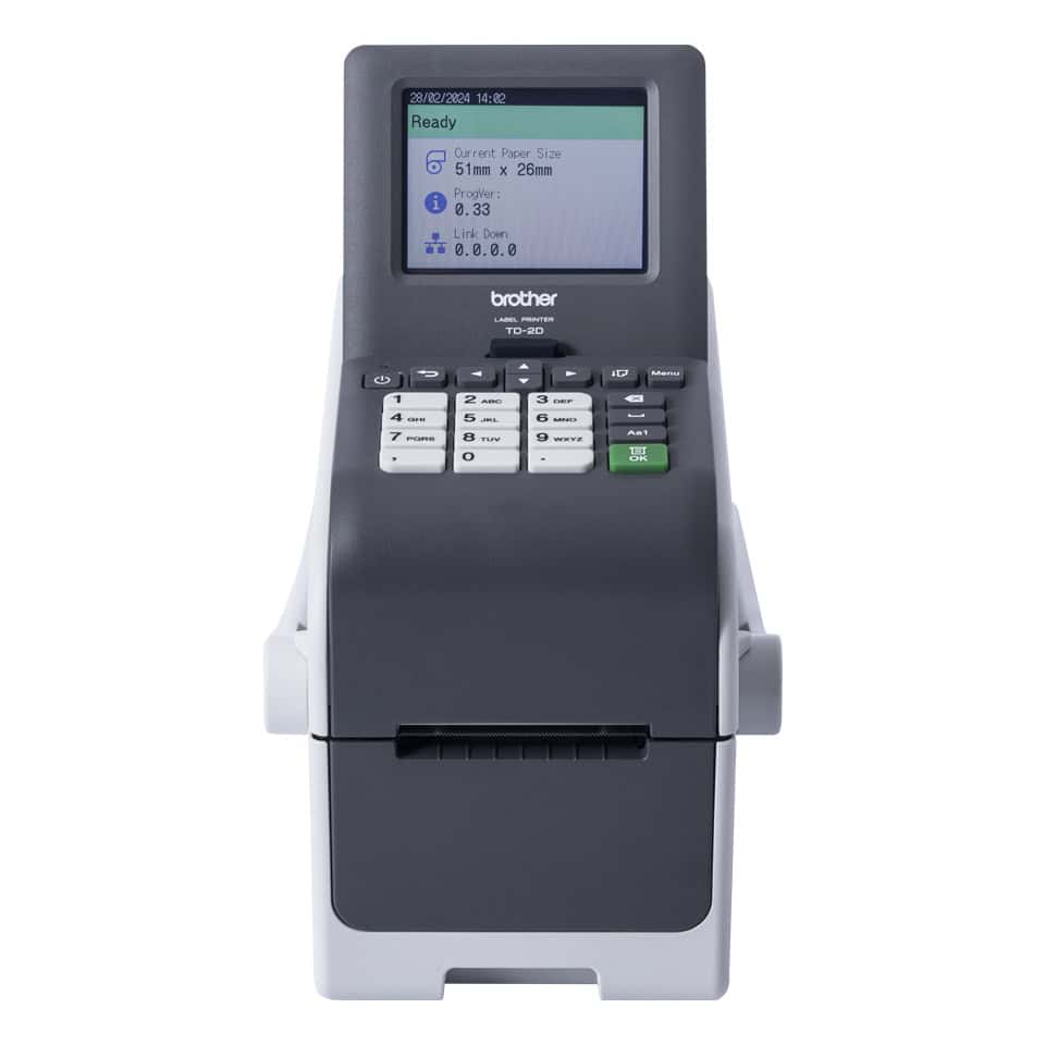 Brother TD-2350DSAH300 labelprinter Direct thermisch 300 x 300 DPI 152 mm/sec Bedraad en draadloos Ethernet LAN Wifi Bluetooth (TD2350DSAH300Z1) thumbnail