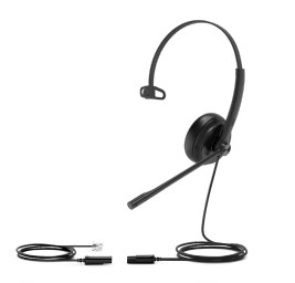 Yealink YHS34 Lite Mono Headset Bedraad Hoofdband Kantoor/callcenter Zwart (YHS34LITEMONO) thumbnail