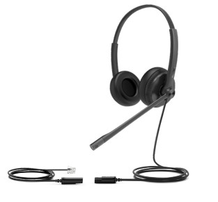 Yealink YHS34 Lite Dual Headset Bedraad Hoofdband Kantoor/callcenter Zwart (YHS34LITEDUAL) thumbnail