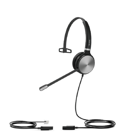 Yealink YHS36 Headset Bedraad Hoofdband Kantoor/callcenter Zwart, Zilver (YHS36MONO) thumbnail