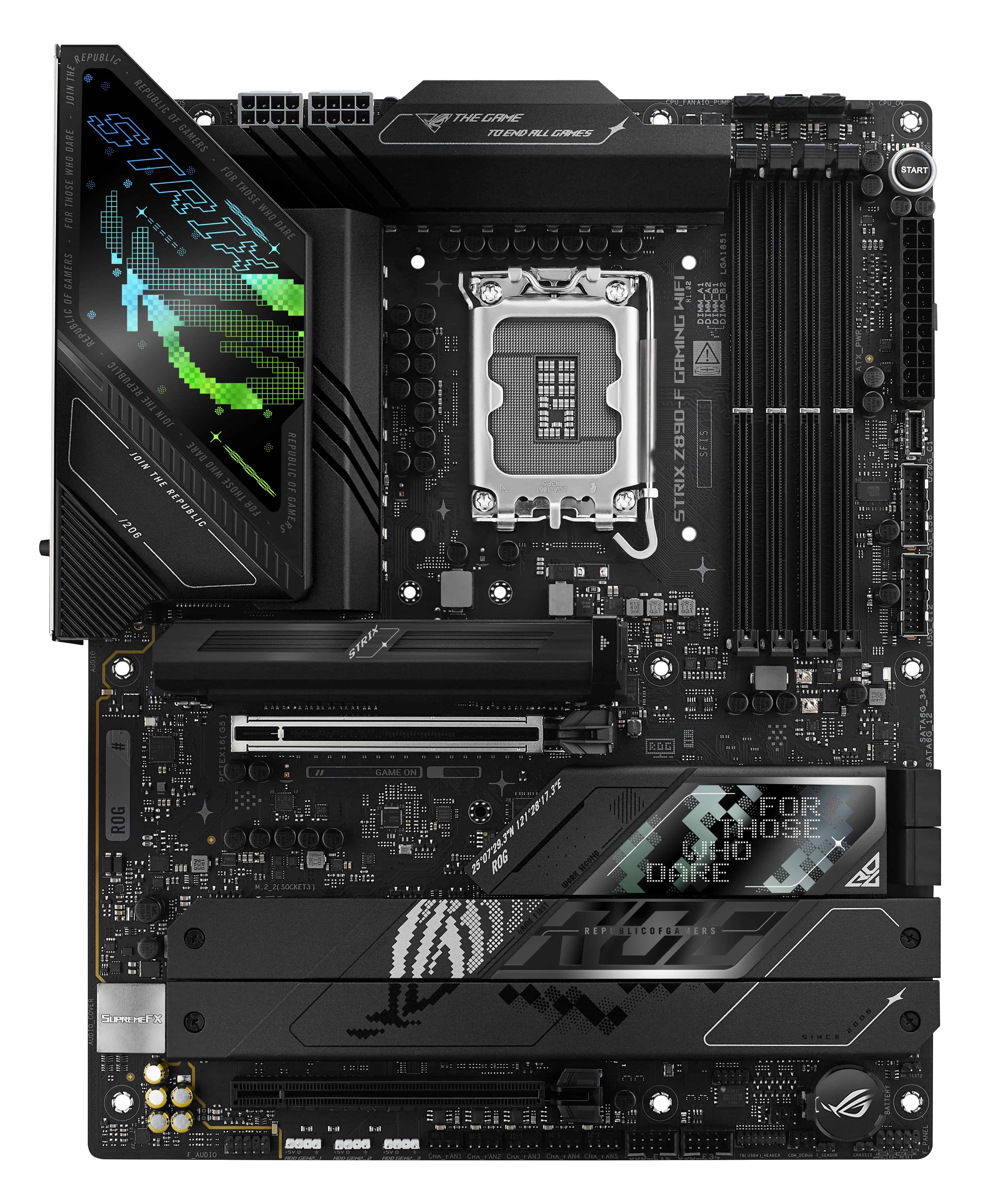 ASUS ROG STRIX Z890-F GAMING WIFI Intel Z890 LGA 1851 (Socket V1) ATX (90MB1I40-M0EAY0) thumbnail