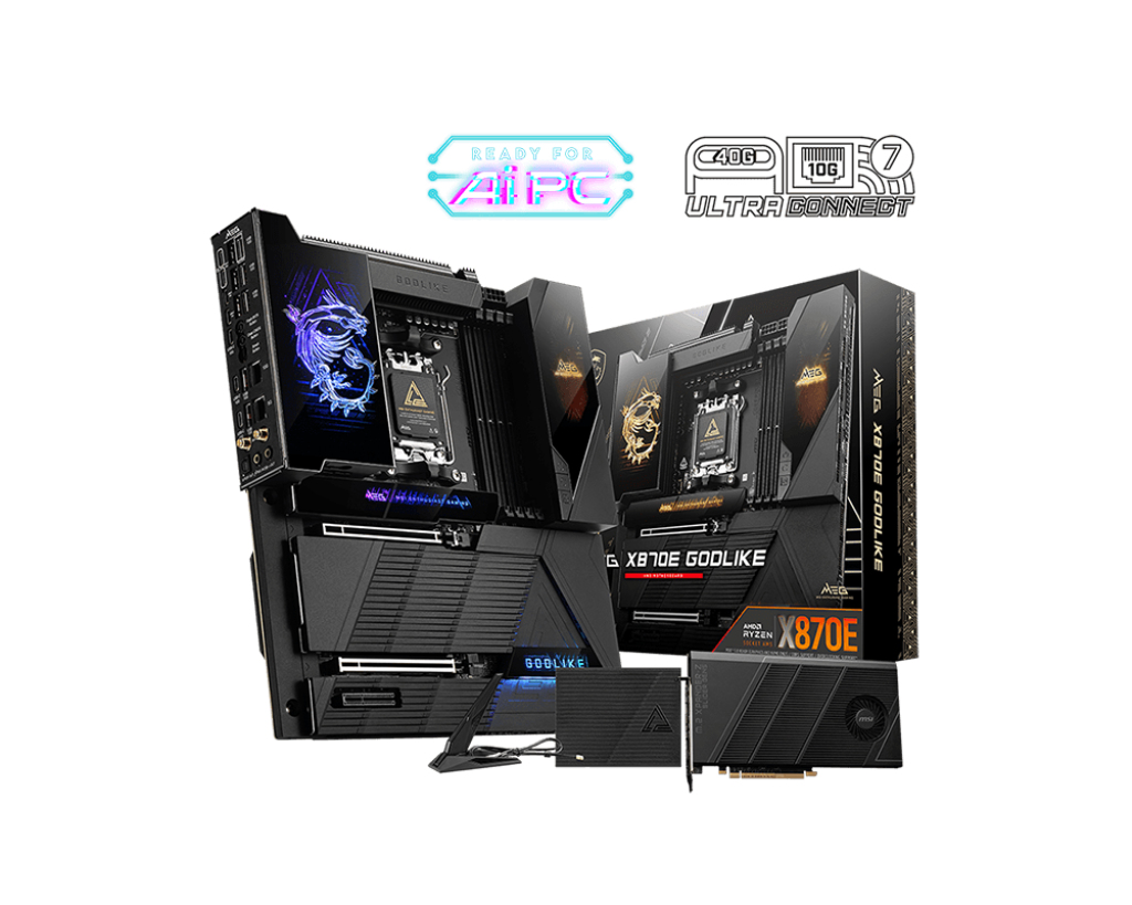 MSI MEG X870E GODLIKE moederbord AMD X870E Socket AM5 Verlengd ATX (7E48-001R) thumbnail