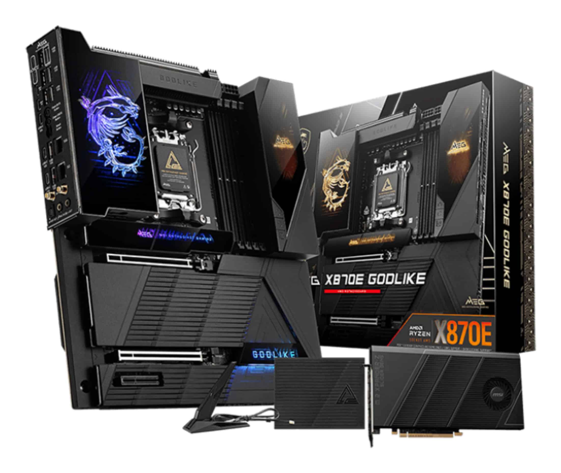 MSI MEG X870E GODLIKE moederbord AMD X870E Socket AM5 Verlengd ATX (7E48-001R) thumbnail