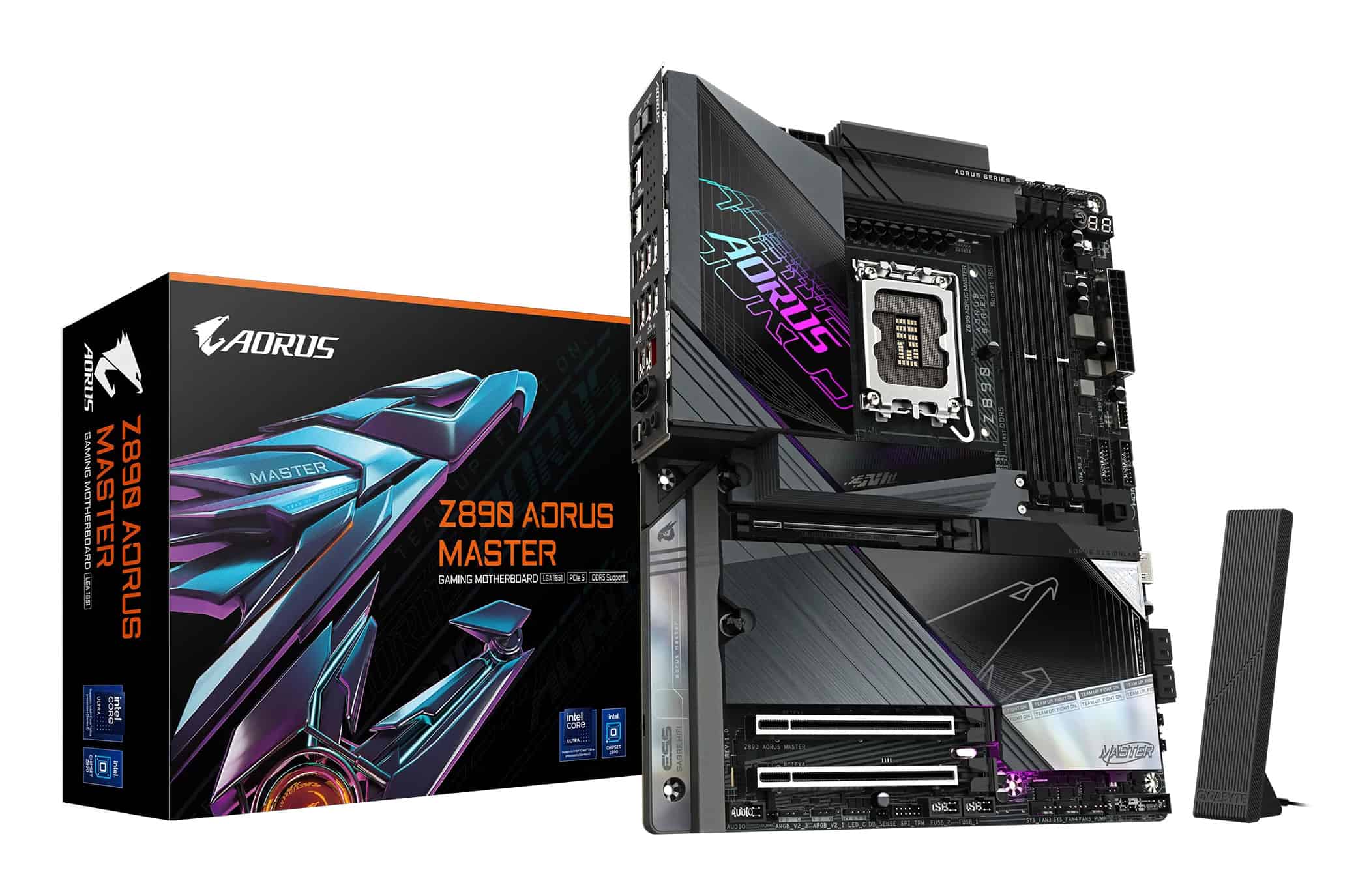 GIGABYTE Z890 AORUS MASTER moederbord Intel Z890 LGA 1851 (Socket V1) ATX (Z890 AORUS MASTER) thumbnail