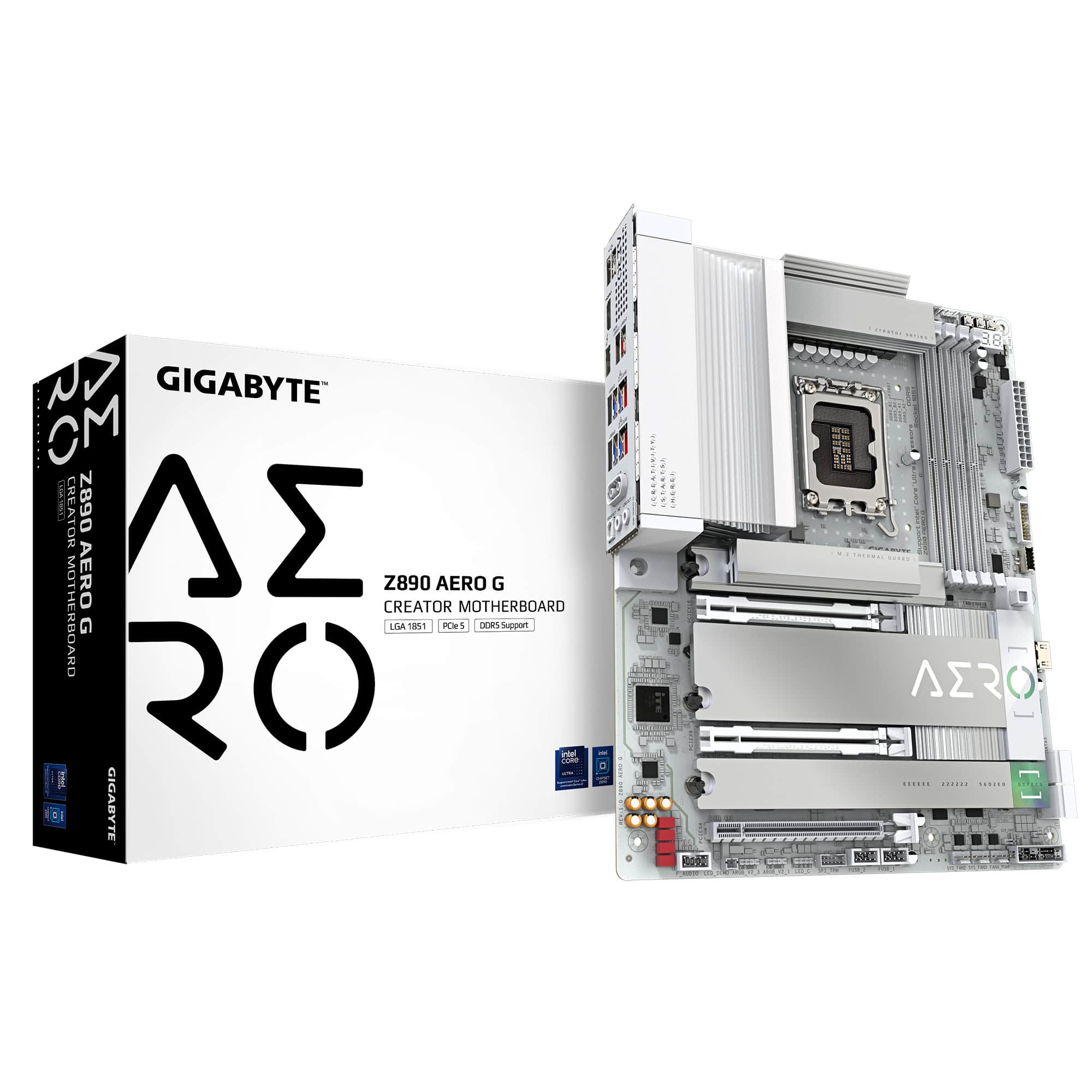 GIGABYTE Z890 AERO G moederbord Intel Z890 Express LGA 1851 (Socket V1) ATX (Z890 AERO G) thumbnail
