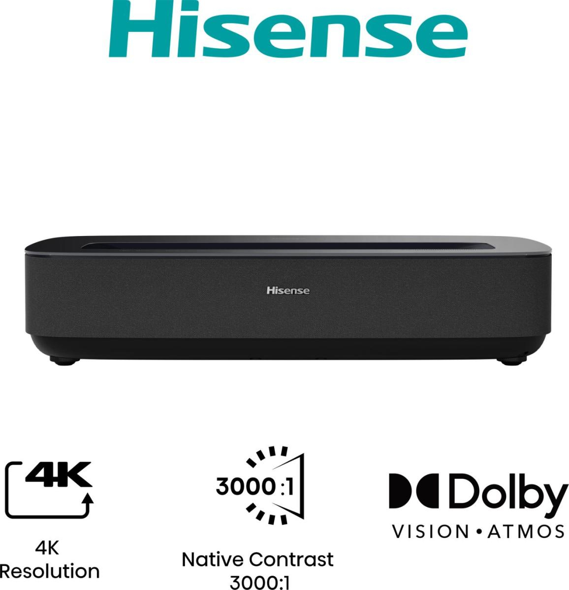Hisense PL1SE projection TV Projector met ultrakorte projectieafstand 2100 ANSI lumens UHD 4K (3840x2160) Zwart, Donkergrijs (PL1SE) thumbnail