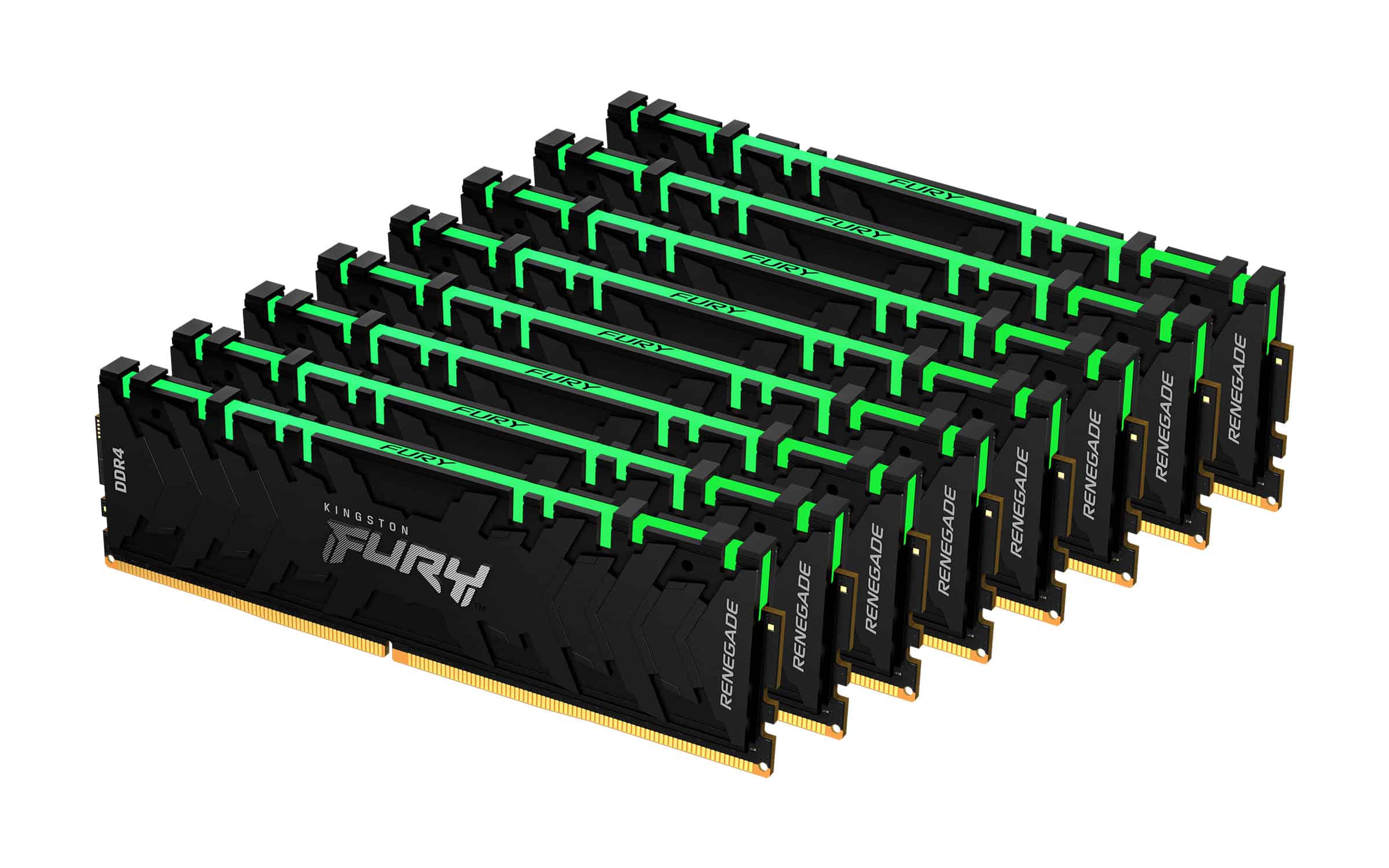 Kingston Technology FURY Renegade RGB geheugenmodule 256 GB 8 x 32 GB DDR4 3200 MHz (KF432C16RBAK8/256) thumbnail
