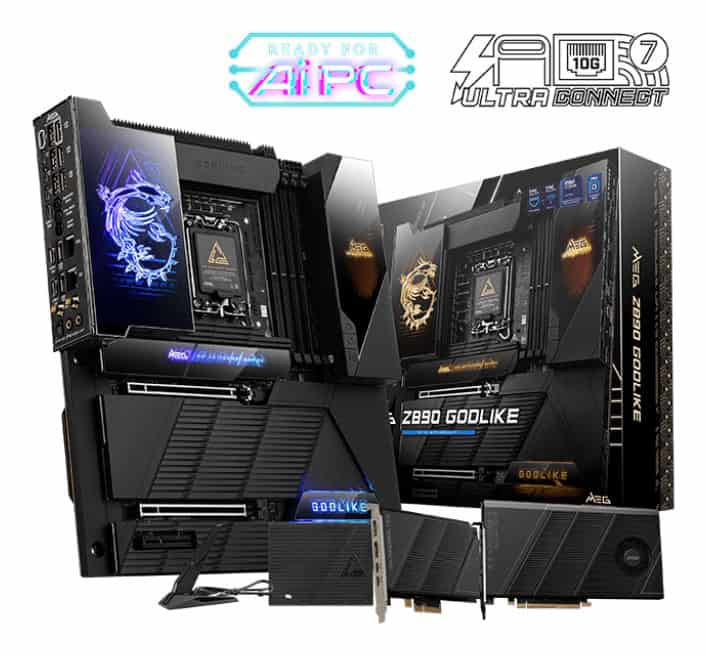 MSI MEG Z890 GODLIKE moederbord Intel Z890 LGA 1851 (Socket V1) ATX (7E21-001R) thumbnail