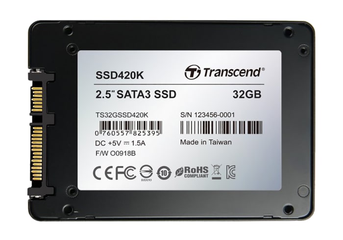 Transcend SSD420K - 32 GB SSD - internal - 2.5 Inch (6.4 cm) (TS32GSSD420K) thumbnail
