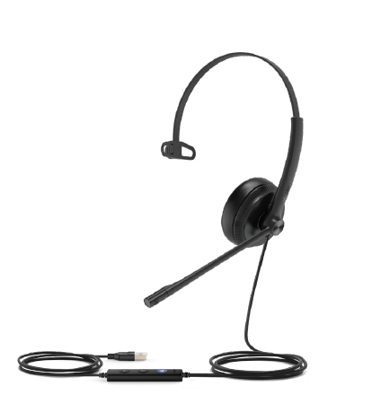 Yealink UH34 Headset Bedraad Hoofdband Kantoor/callcenter Zwart (UH34MONOUC) thumbnail