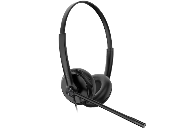 Yealink YHS34 Headset Bedraad Hoofdband Oproepen/muziek Zwart (YHS34DUAL) thumbnail