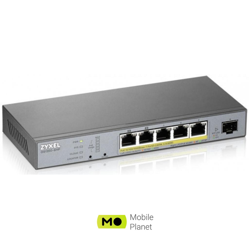 ZYXEL GS1300-10HP 10 Port unmanged CCTV PoE witch, 130W (GS1300-10HP-EU0101F) thumbnail