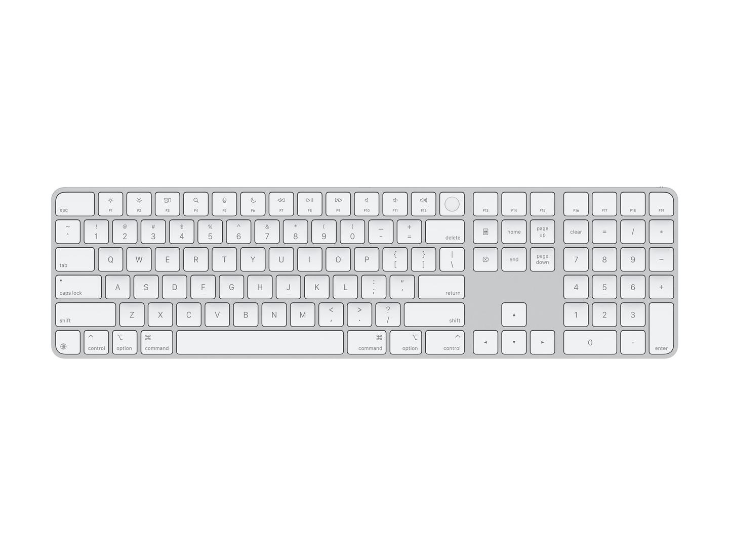 APPLE MAGIC KEYB TOUCH ID NUM KEY WH-USA (MXK73LB/A) thumbnail