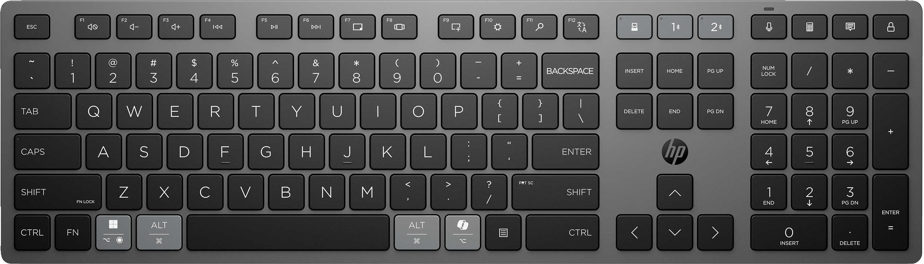 HP 720 Multi-Device Rechargeable Wireless Keyboard (9T5B1AA#ABB) thumbnail