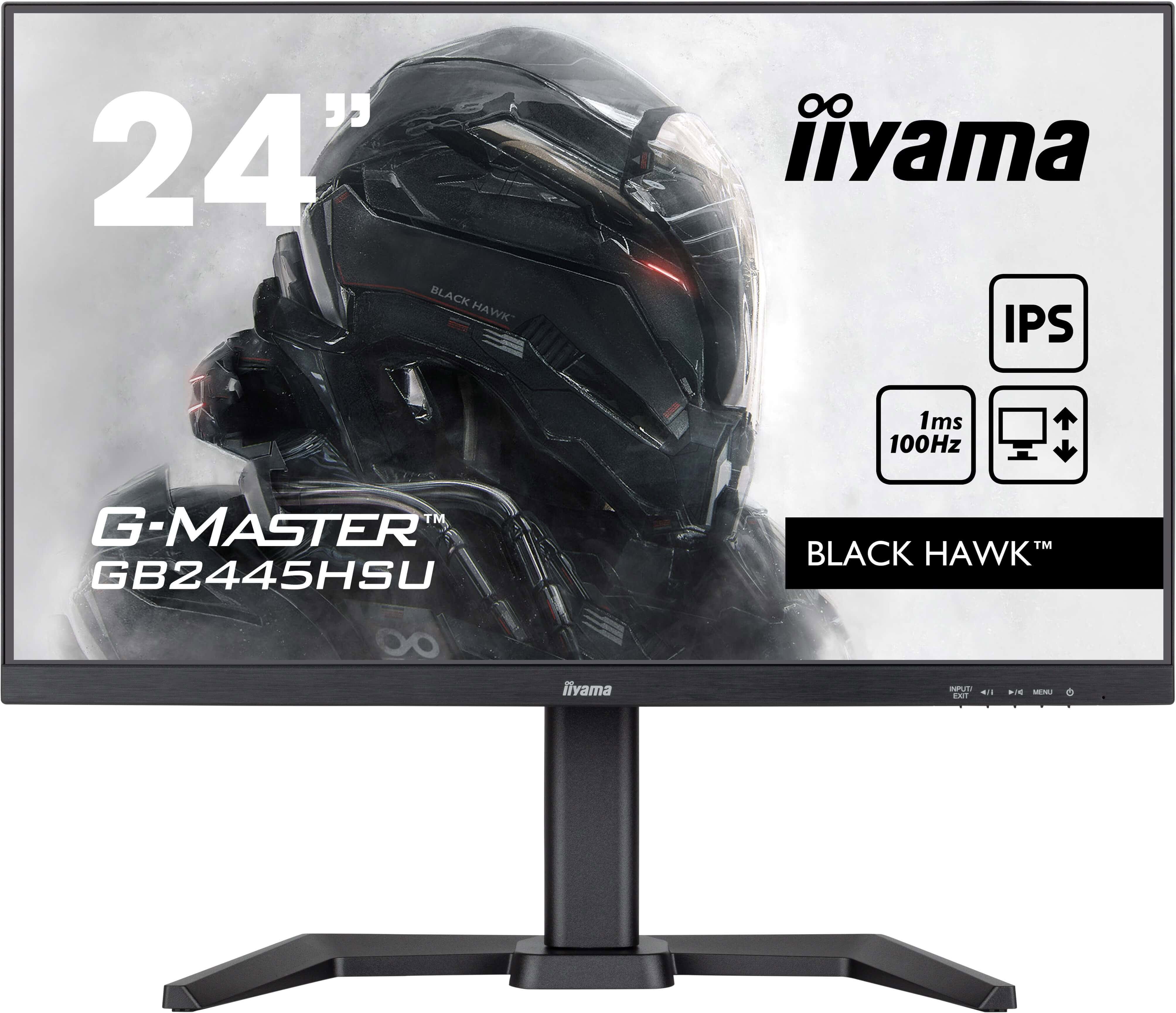 iiyama G-MASTER GB2445HSU-B2 LED display 60,5 cm (23.8) 1920 x 1080 Pixels Full HD Zwart (GB2445HSU-B2) thumbnail