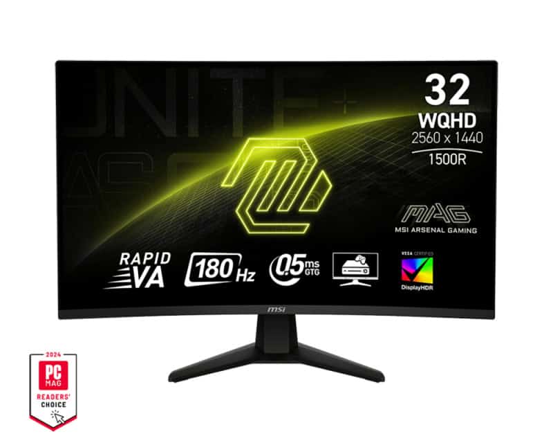 MSI MAG 32CQ6FDE computer monitor 80 cm (31.5) 2560 x 1440 Pixels Wide Quad HD LCD Zwart (9S6-3DC91M-002) thumbnail