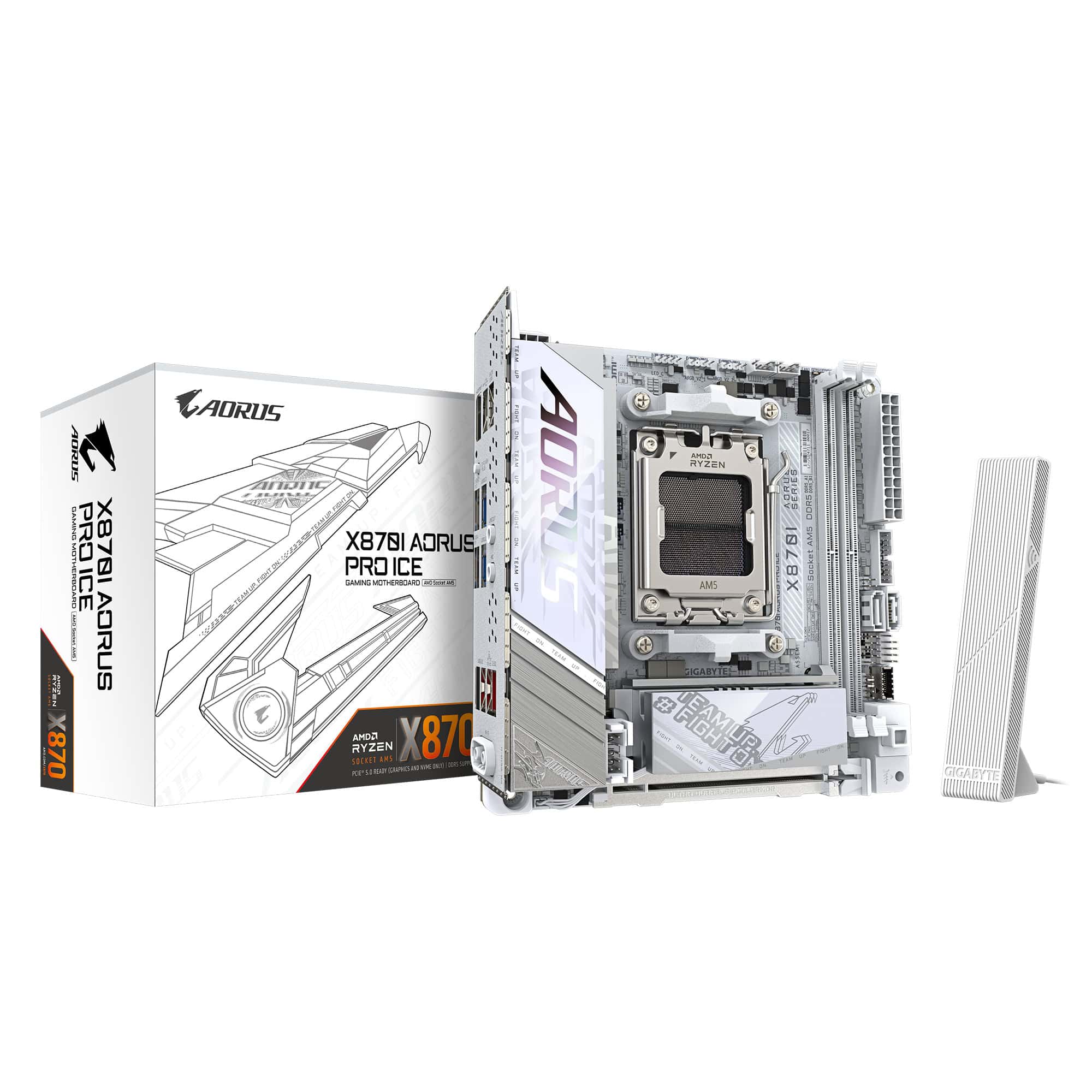 GIGABYTE B650M GAMING WIFI6E moederbord AMD B650 Socket AM5 micro ATX (X870I AORUS PRO ICE) thumbnail